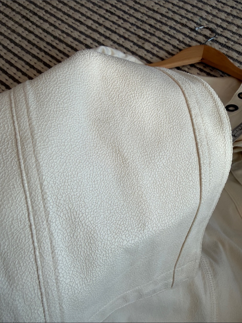 Multiples Cream Open-Front Eyelet Blazer - Picture 8 of 9